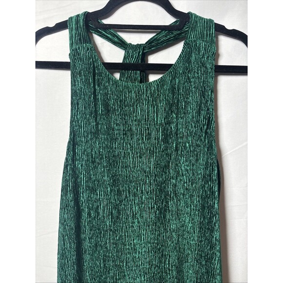 Anthropologie x Maeve Adrienne Twist Crinkled Velvet Midi Dress Green Size S - Picture 4 of 10